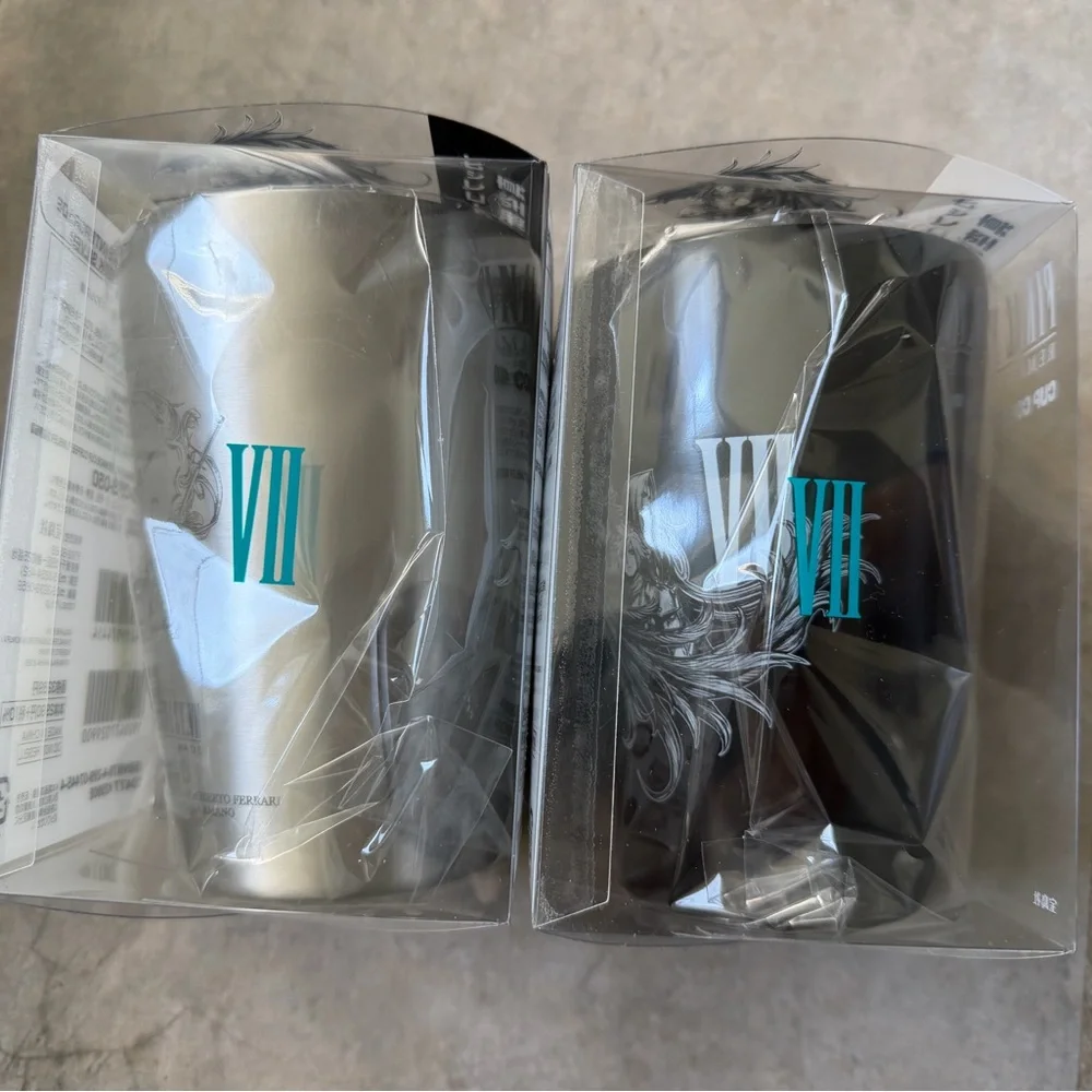 [Set of 2] FINAL FANTASY Ⅶ REMAKE INTERGRADE CUP COFFEE TUMBLER Silver Black JP - Picture 5 of 7
